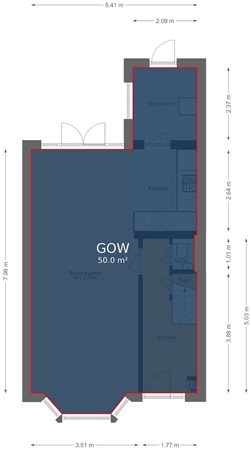 Floorplan - Beethovenlaan 17, 3533 ER Utrecht